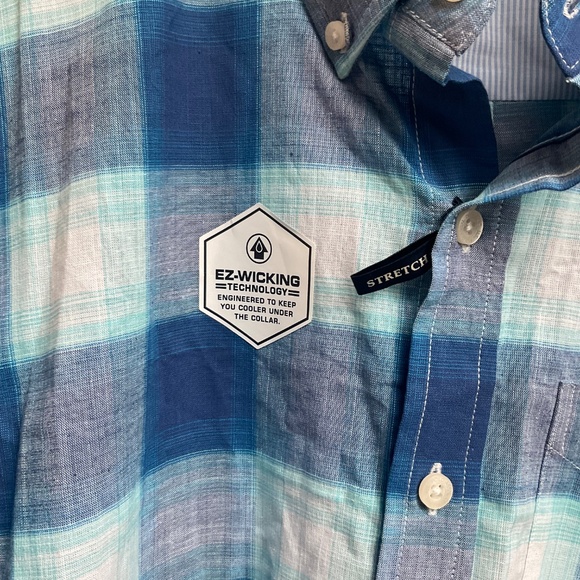 NWT US POLO ASSN Casual Shirt Button Down ~ White / Blue Plaid Medium - Picture 3 of 7